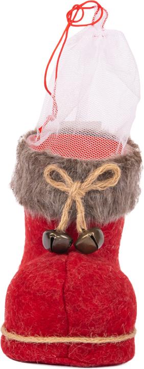 Actual product image Idena Santa boot red 14x8x13,5cm with felt cover