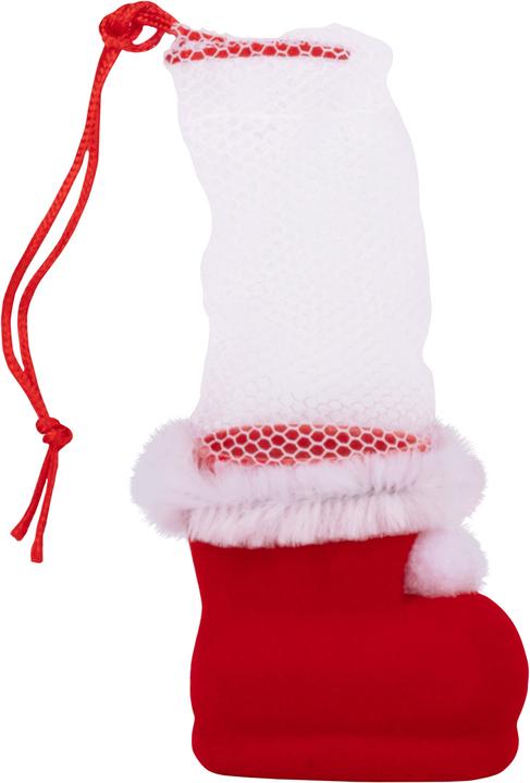 Actual product image Idena Santa boot red flocked 3,2x5,7x5cm