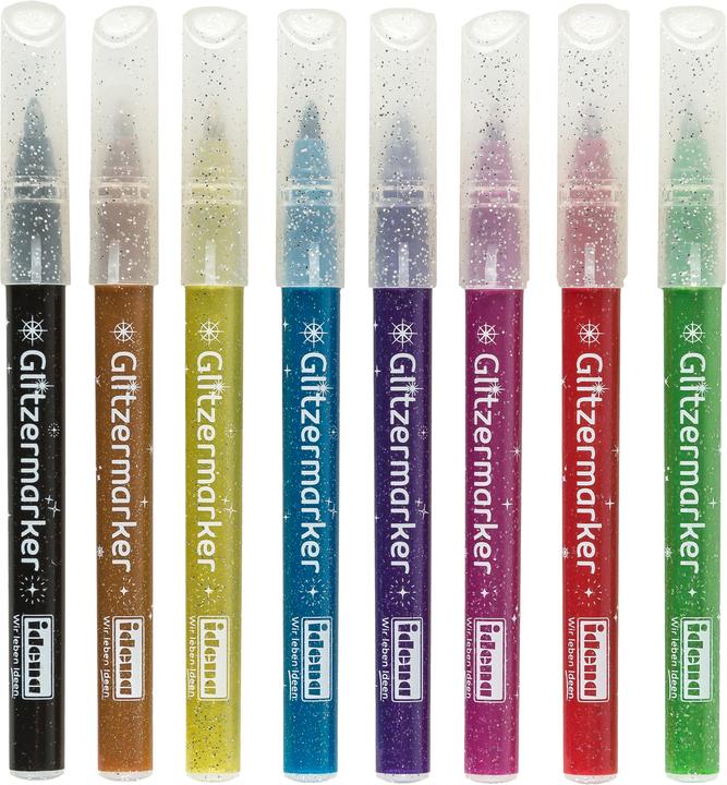 Actual product image Idena Glitter marker 8 colours (Glitter, 8 x)