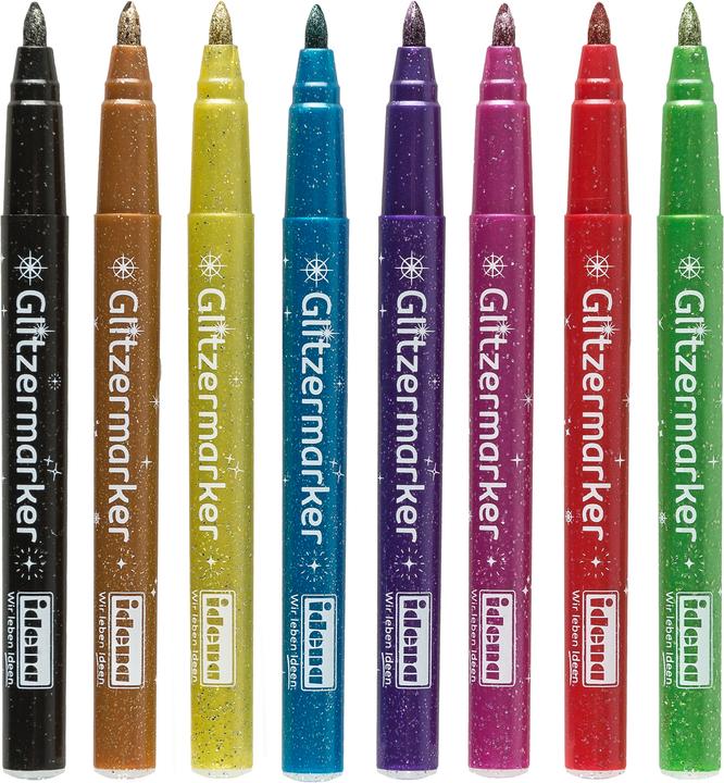 Actual product image Idena Glitter marker 8 colours (Glitter, 8 x)