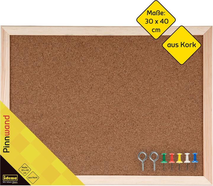 Immagine prodotto Idena Bacheca 40x30cm con accessori (Bacheca, 30 x 40 cm)