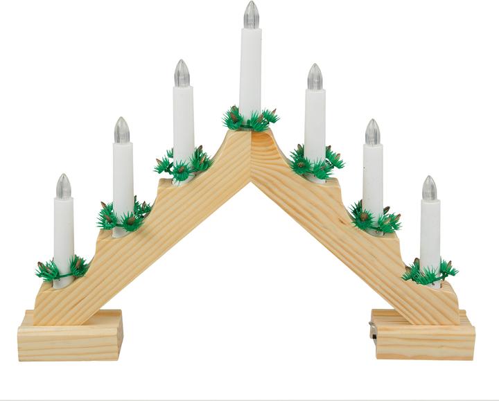 Produktbild Idena LED Adventsleuchter natur 7 Kerzenlichter