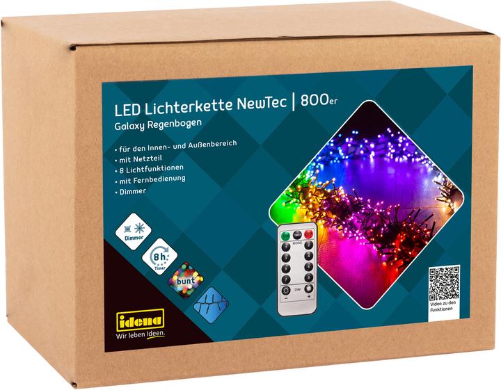 Produktbild Idena Galaxy Lichterkette Newtec 800 LED Regenbogen (17.80 m)