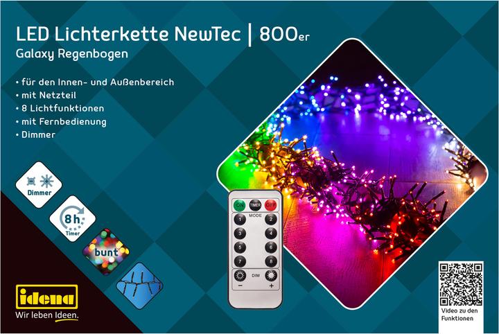 Produktbild Idena Galaxy Lichterkette Newtec 800 LED Regenbogen (17.80 m)