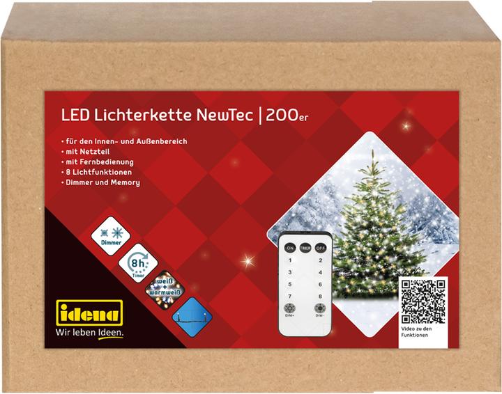 Actual product image Idena Light chain NewTec 200 LED warm white and white (27.90 m)