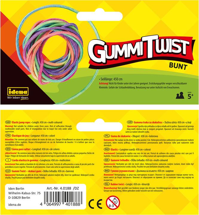 Actual product image Idena Rubber Twist 450cm multicoloured