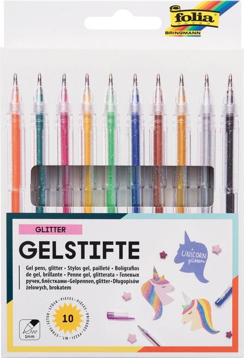 Actual product image Folia Gel pen glitter (Multicoloured, 10 x)