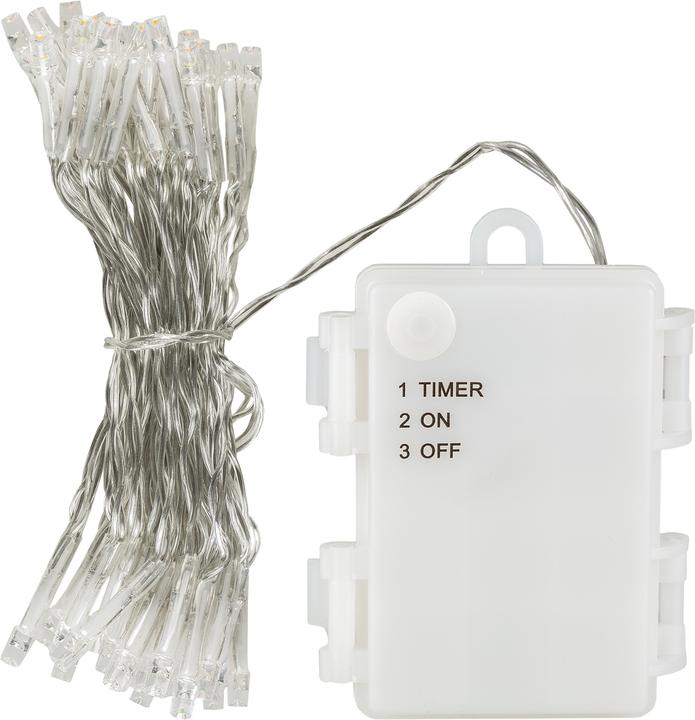 Produktbild Idena LED Lichterkette 48er warmweiss 6h Timer (0.11 m)