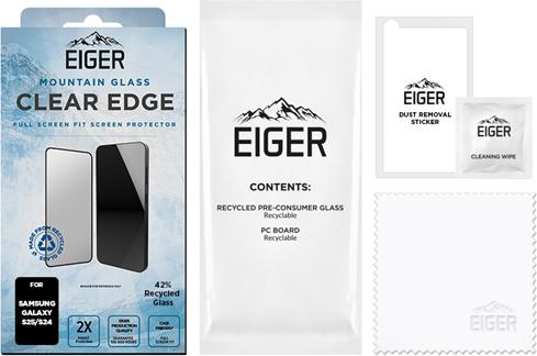 Actual product image Eiger Mountain Glass Clear Edge (1 Piece, Samsung Galaxy S25)