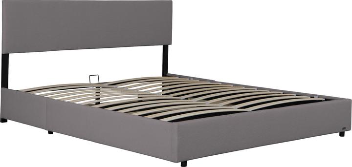 Produktbild Corium Polsterbett Juva Cord mit Lattenrost 160x200 cm Grau (160 x 200 cm)