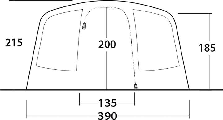 Actual product image Outwell Moonhill 6 Air (Tunnel tent, 28.40 kg, 6 persons)