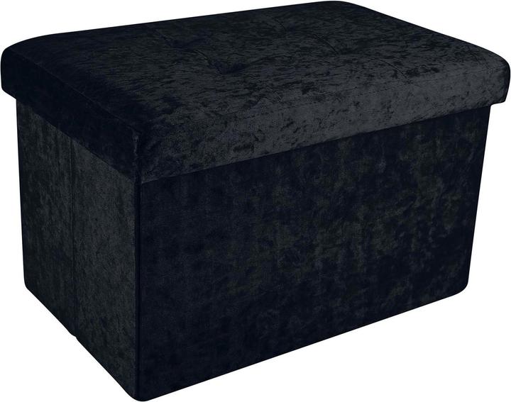 Intirilife Sitzbank Samt Schwarz (49.30 cm)