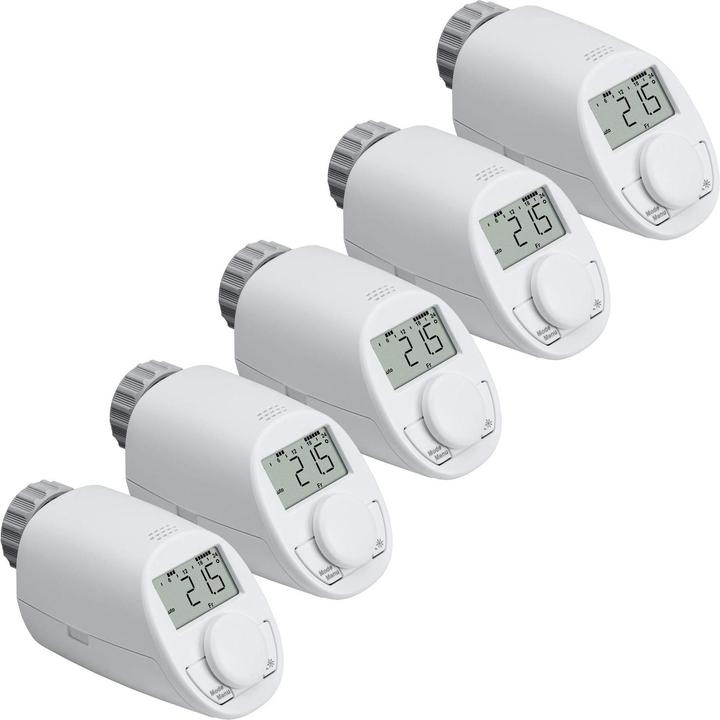 Actual product image Eqiva Set of 5 radiator thermostats, Model N
