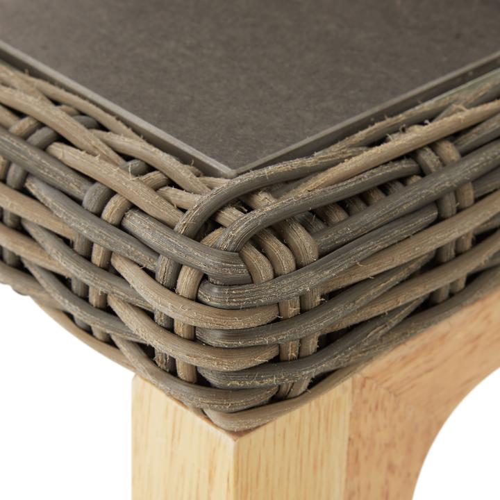 Immagine prodotto tectake Tavolo in rattan Lovas con 6 sedie Latina (161 cm)