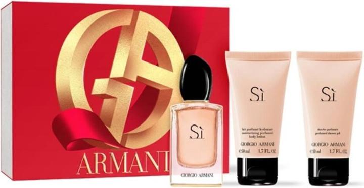 Produktbild Giorgio Armani Sì Set Eau de Parfum 50ml + Shower Gel 50ml + Body Milk 50ml (Eau de Parfum, 150 ml)