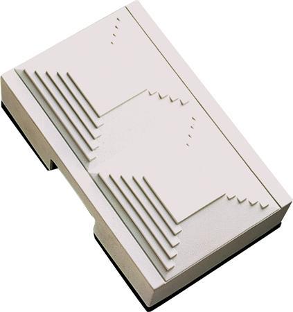 Produktbild Csdk SL Dørklokke hvid med sort bund mekanisk, med 2 toner Bruger 4 stk LR14 C batterier