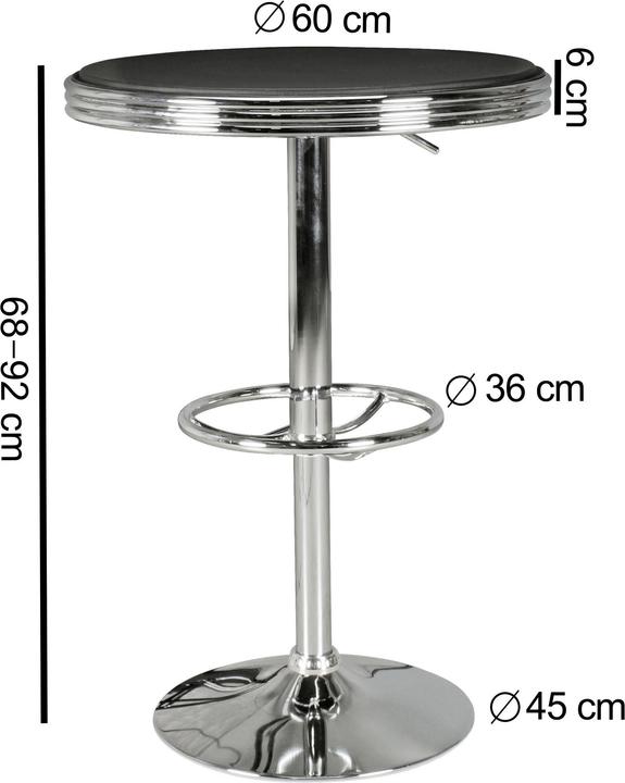 Actual product image Wohnling American Diner (60 x 60 x 68 cm)