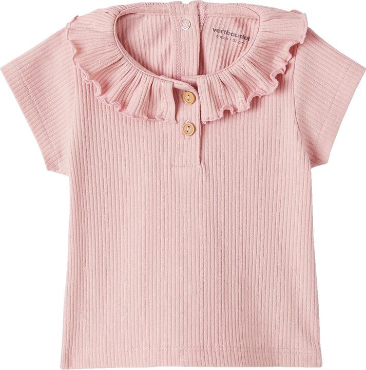Vertbaudet Mädchen Baby T-Shirt mit Zierkragen Oeko-Tex (74)