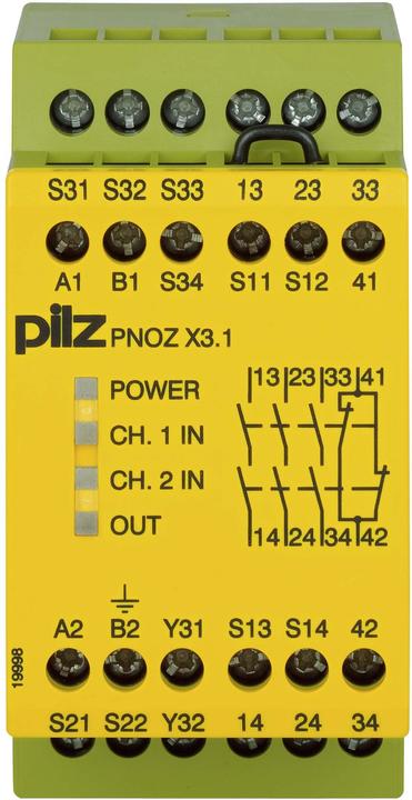 Pilz 774321 PNOZ X3.1 230VAC 24VDC 3n/o 1n/c 1so