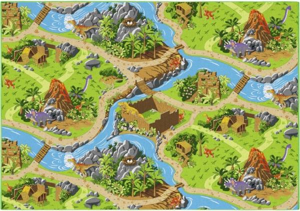 Image du produit Konjac Sponge Bil Legetaeppe "Dino World" 140 x 200 cm