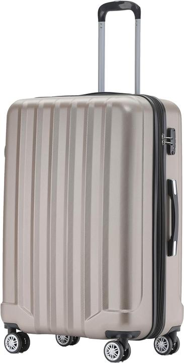 Actual product image Beibye TSA Lock 2080 Travel Case Champagne Set (115 l, M (50 - 90l), L (90 - 115l), XL (from 140l))