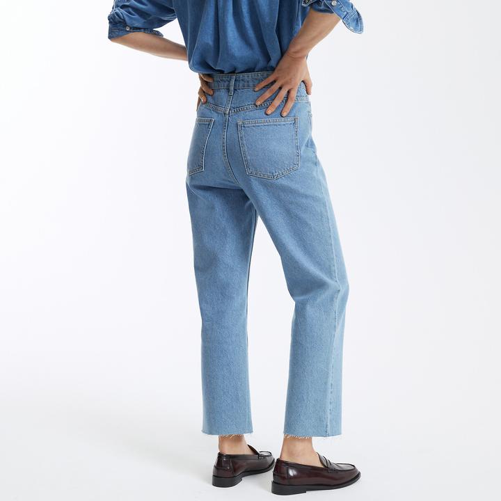 Actual product image La Redoute Collections Straight high-waisted jeans in 7/8 length (XL)
