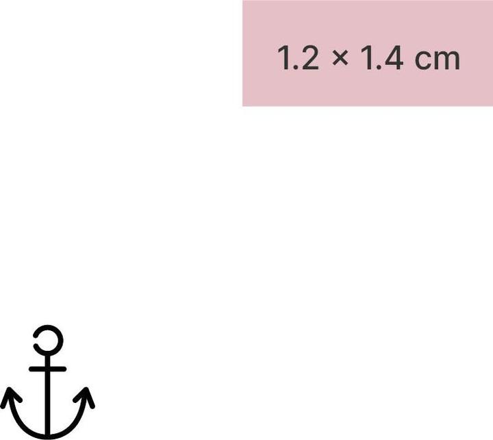 Produktbild minink Temporäres Tattoo – Kleiner minimalistischer Anker
