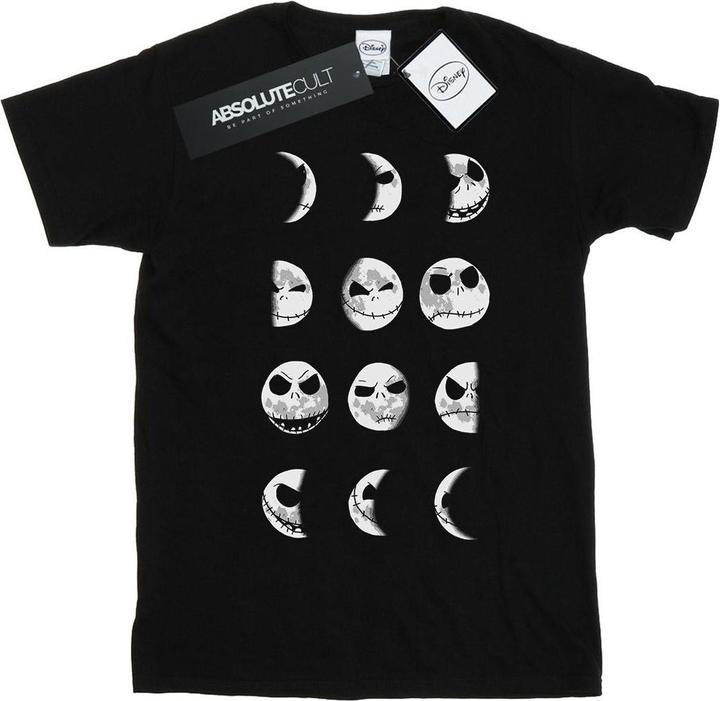 Actual product image Disney Womens/Ladies Nightmare Before Christmas Jack Moon Cotton Boyfriend T-Shirt (3XL)