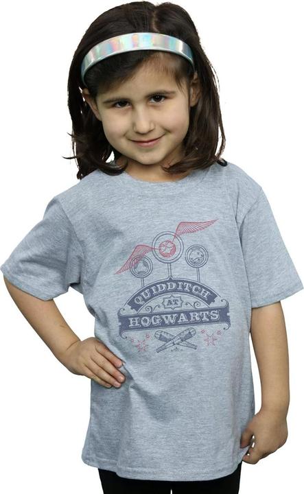 Actual product image Girls Quidditch At Hogwarts Cotton T-Shirt (152, 158)