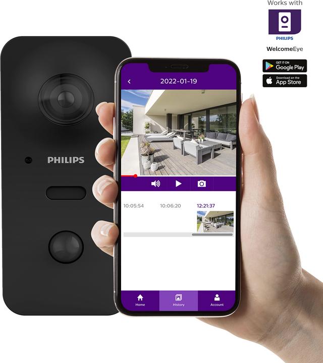 Image du produit Philips Caméra WiFi WelcomeEye View full HD 2K autotracking