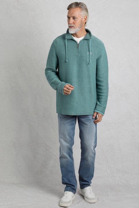 Produktbild Weird Fish Cruiser Pullover mit kurzem Reissverschluss (L)