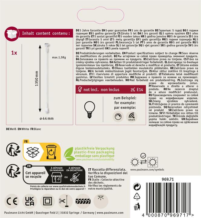 Produktbild Paulmann URail Pendel DecoSystems (E14)