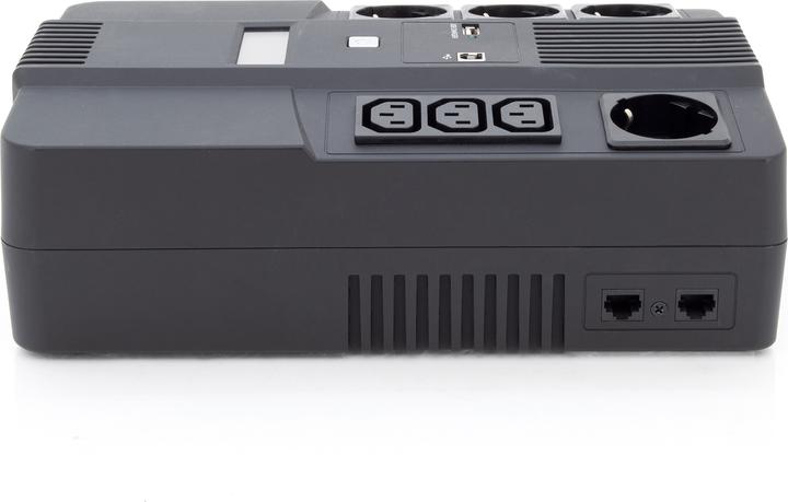 Actual product image Digitus All-in-One UPS, 600VA/360W, LED x1, 4x CEE 7/7,3x IEC C13, USB (600 VA, 360 W, Line-interactive UPS)