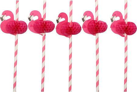 Produktbild Papstar Papiertrinkhalm "Flamingo" (50 x)