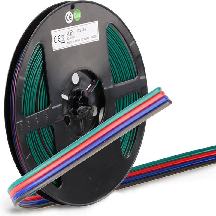 Produktbild Isoled Kabel RGB 25m Rolle 4-polig 0.5mm2 H03VH-H AWG20 (2500 cm)