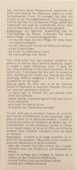 Immagine prodotto Marlies Möller Elisir di olio con sasanqua (50 ml)