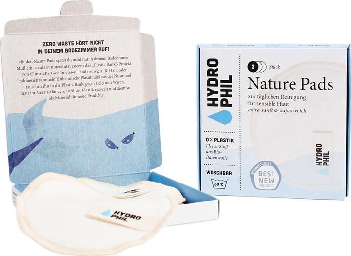 Produktbild Hydrophil Nature Pads zur täglichen Reinigung für sensible Haut (Reinigungstücher)