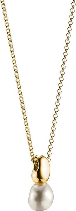 Produktbild Thomas Sabo Halskette mit Perlen Anhänger Natural Beauty vergoldet (Süsswasserzuchtperle, Sterling Silber 925, 40 - 45 cm)