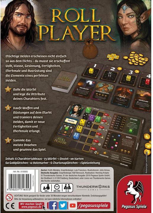 Actual product image Pegasus Connoisseur game Roll Player (German)
