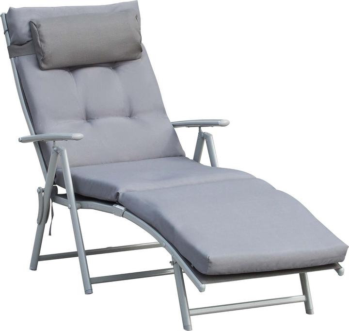 Produktbild Outsunny Sonnenliege mit Kissen (180 cm)