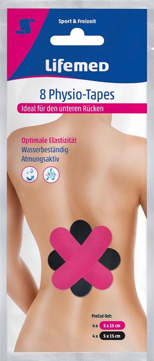 Produktbild Lifemed Physio-Tapes für den unteren Rücken, 8 Stück, 2er-Set (0.15 m)