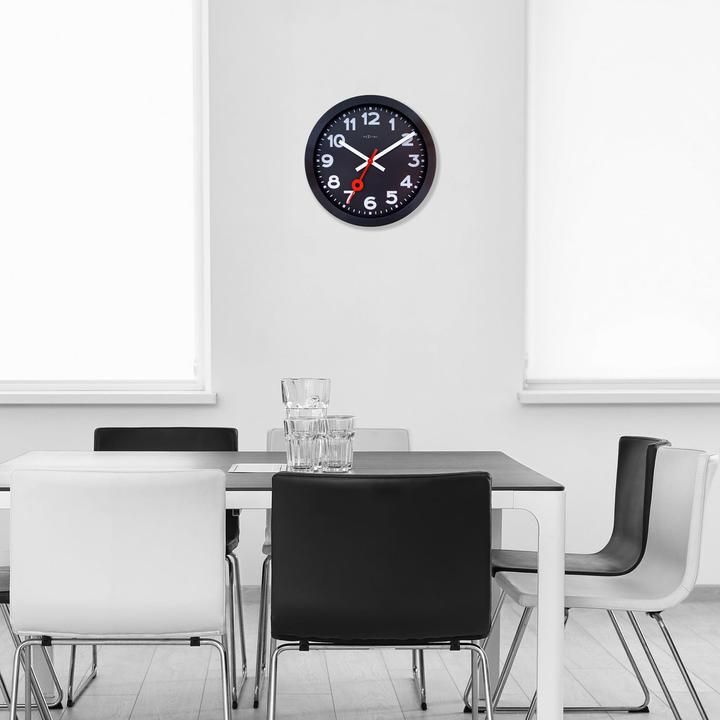 Actual product image Nextime Wall clock Station Ø 35 cm, black, shape: Round (35 cm)
