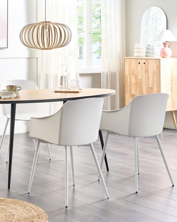 Produktbild Beliani Esszimmerstuhl Kunststoff weiss 2er Set FONDA