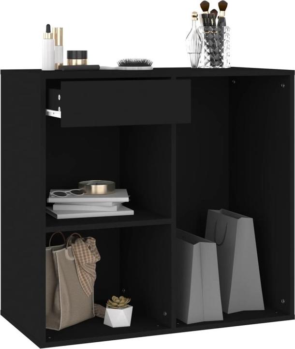Produktbild VidaXL Kosmetikschrank Schwarz 80x40x75 cm Holzwerkstoff (80 x 40 x 75 cm)