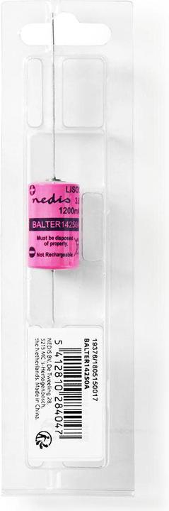 Produktbild Nedis Lithiumthionylchlorid Batterie ER14250 3.60 V Lithiumthionylchlorid ER14250 1200 mAh Anzahl de (1 Stk., 1/2 AA, 1200 mAh)
