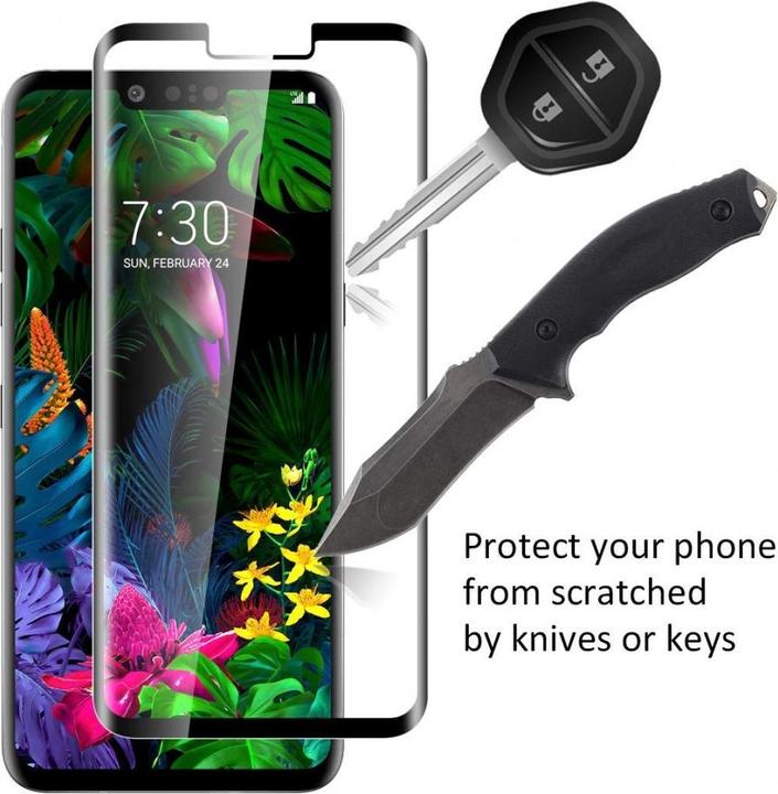 Image du produit Screenguard LG G8 ThinQ Full Screen Protection en verre blindé 2.5D 9H (1 pièce(s), G8 ThinQ)