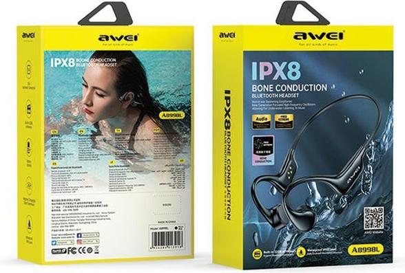 Image du produit Awei słuchawki przewodnictwo kostne A899BL czarny/black (7 h, Sans fil)