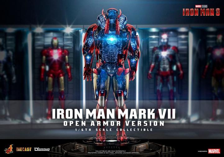 Image du produit Hot Toys Iron Man 3 diorama 1/6 Iron Man Mark VII (Open Armor Version) 32 cm