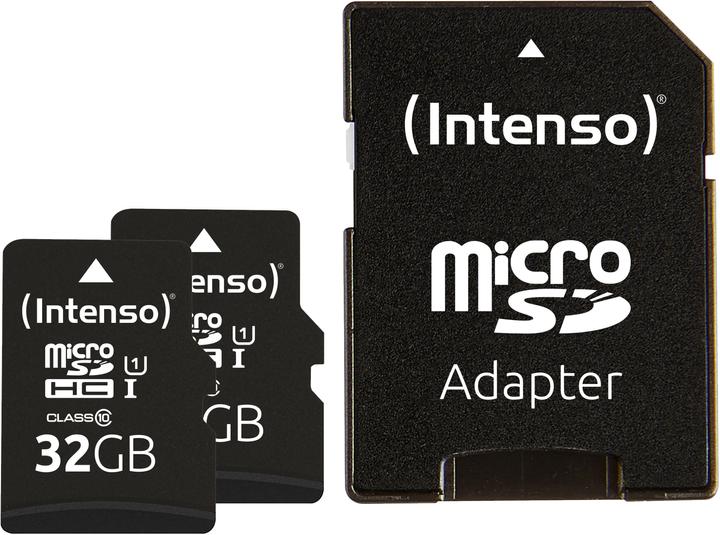 Intenso UHS-I Premium (2-Pack) (32 GB, microSDHC, microSD, U1, UHS-I)