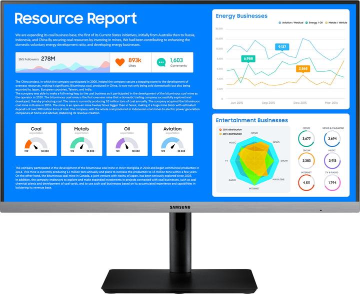 Actual product image Samsung LS24R650FDUXEN (1920 x 1080 pixels, 24")